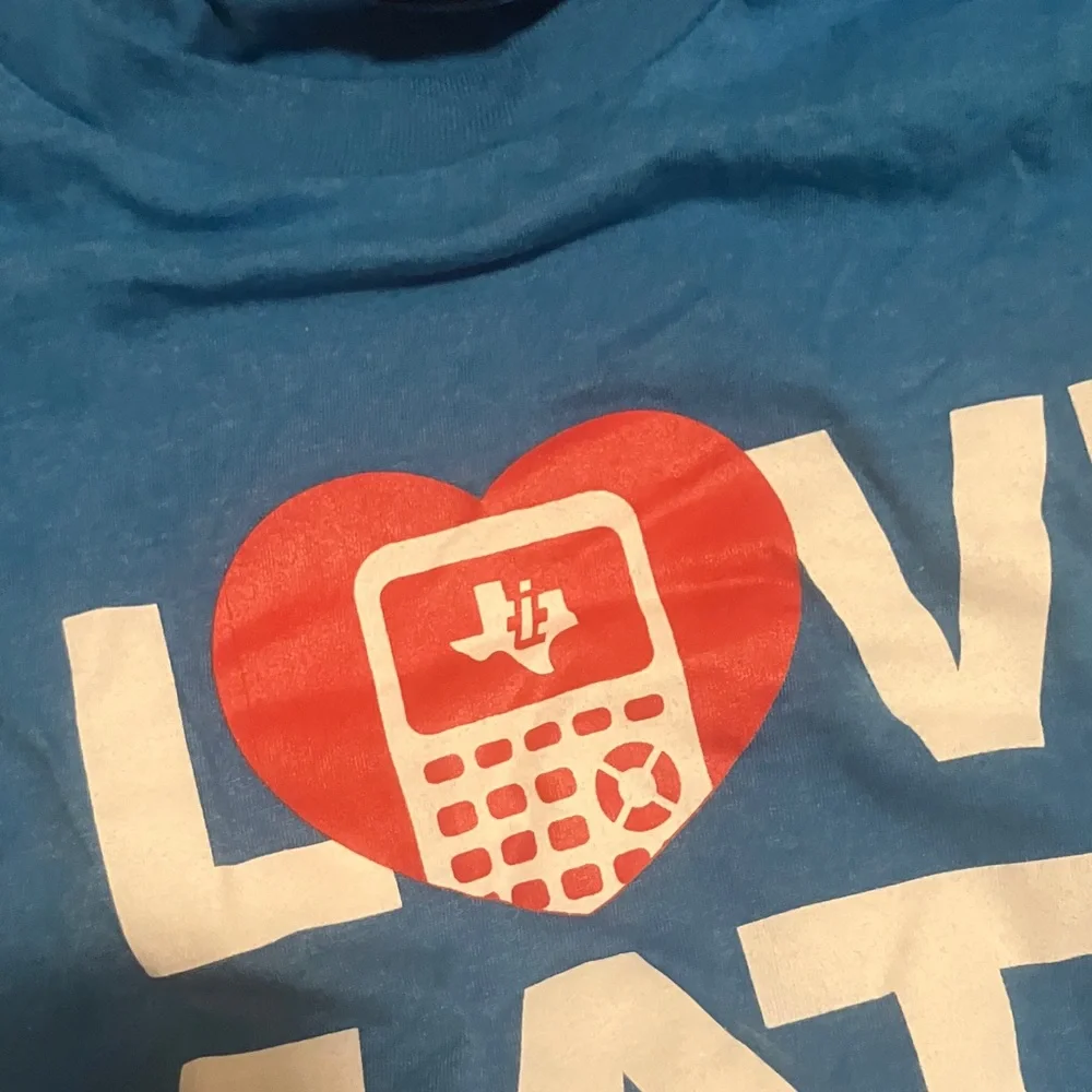 Texas Instruments Women's Blue 'I Love Math' Tee - Picture 3 of 3
